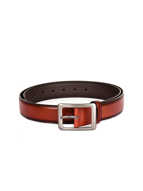 

BuckleUp Men Tan & Tan Solid Belt