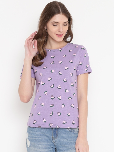 

GRITSTONES Women Purple Printed Top