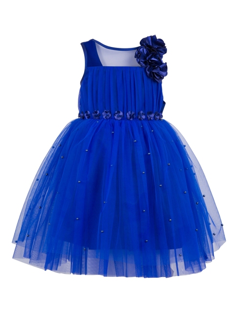 

Toy Balloon kids Girls Blue Self Design Embellished Empire Dress