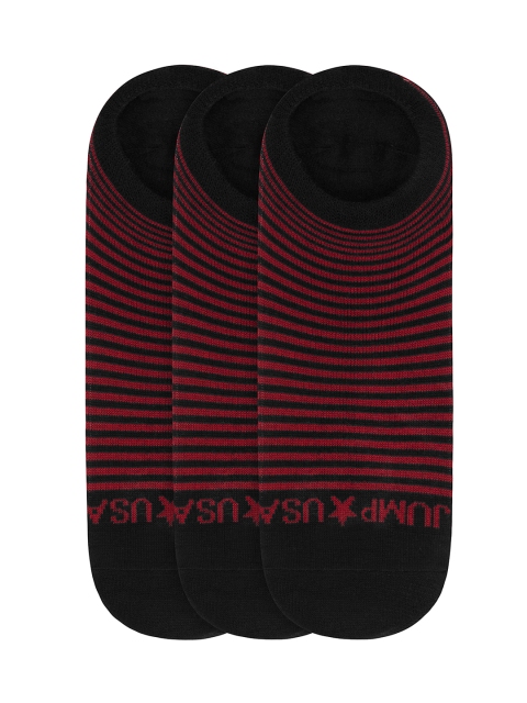 

JUMP USA Men Pack of 3 Black Striped Shoeliners