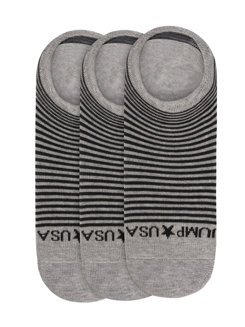 

JUMP USA Men Set of 3 Grey Striped Shoe Liners