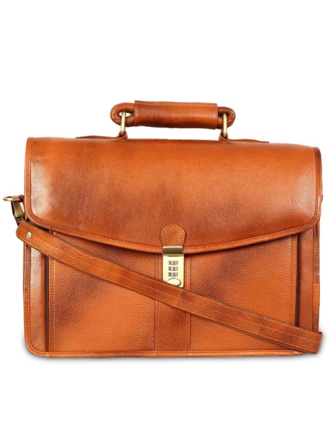 

SCHARF Unisex Tan Brown Solid Laptop Bag
