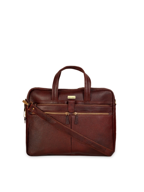 

SCHARF Unisex Brown Leather Laptop Bag
