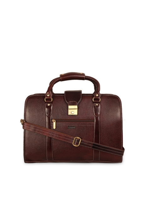 

SCHARF Unisex Brown Leather Solid Laptop Bag