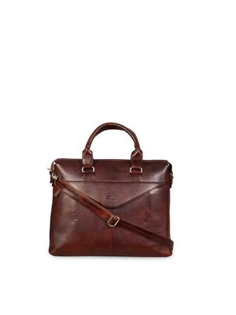 

SCHARF Unisex Brown Leather Laptop Bag