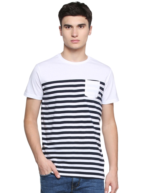 

People White & Navy Striped T-shirt