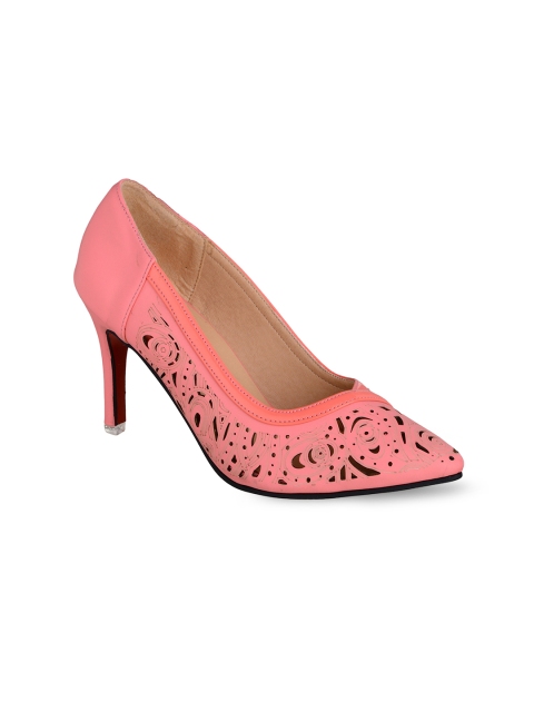 

Sherrif Shoes Women Pink Woven Design Pumps