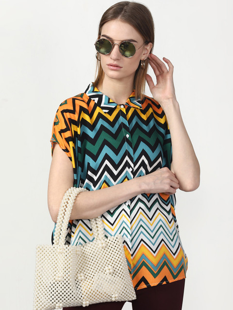 

Miss Bennett Women Multicoloured Regular Fit Printed Casual Shirt, Multi
