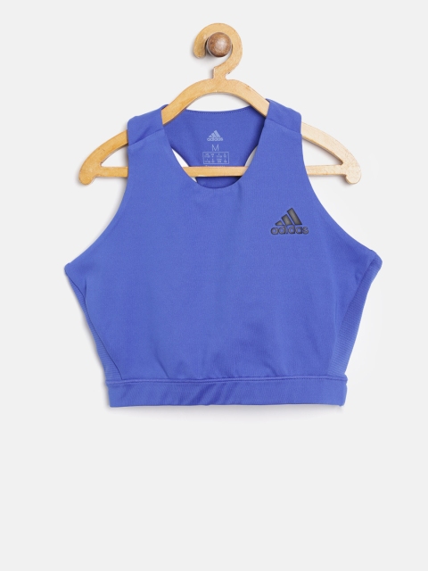 

ADIDAS Girls YG TR Brand Workout Bra, Blue