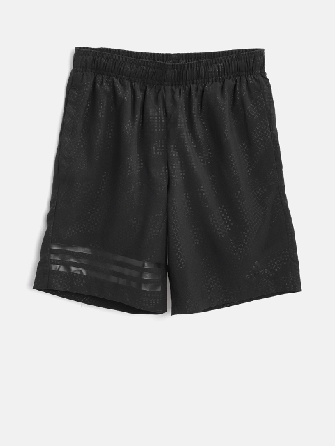 

Black Yb Brand Printed Training Shorts
