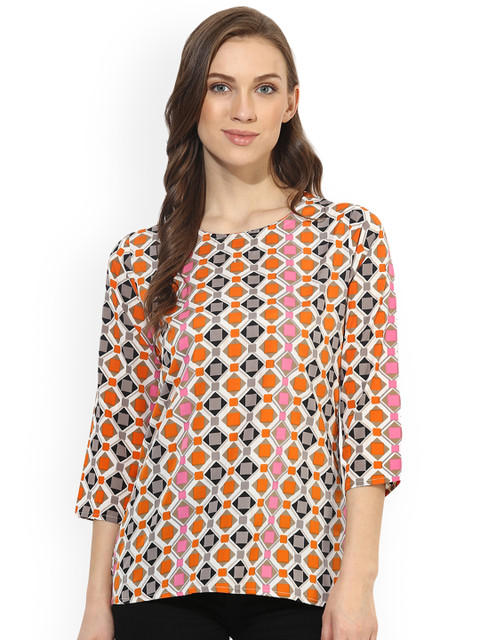 

Vaamsi Women Multicoloured Printed A-Line Top, Multi
