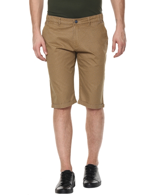 

Crimsoune Men Khaki Solid Regular Fit Shorts