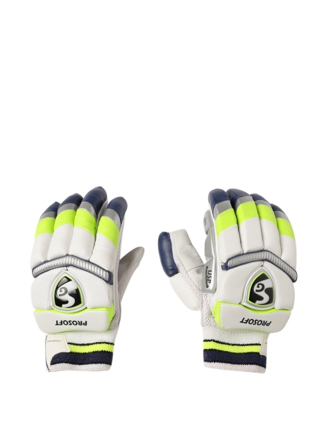 

SG Men White & Navy Prosoft Cricket Batting Gloves