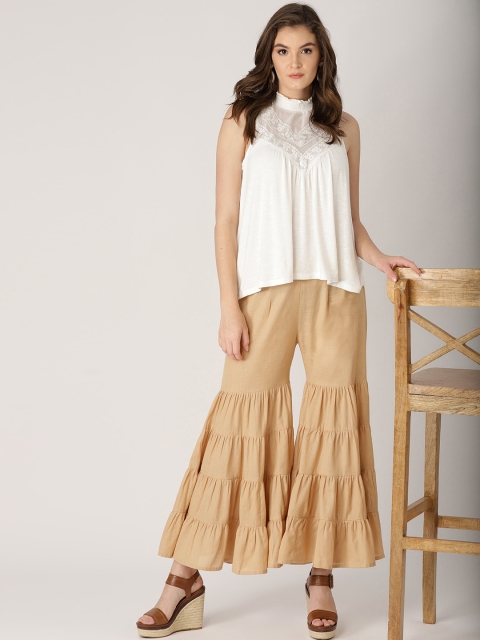 

Libas Women Beige Flared Solid Sharara