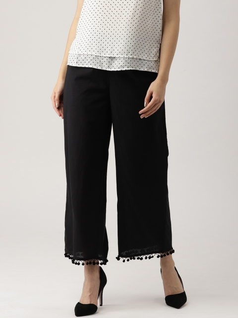 

Libas Women Black Wide Leg Solid Palazzos