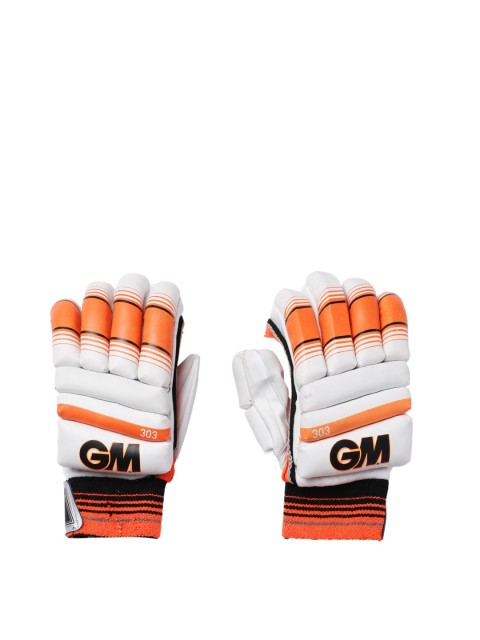 

GM Kids White & Orange 303 Batting Gloves
