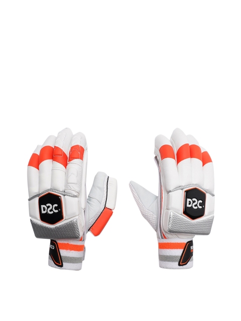 

GM Men White & Orange 303 Batting Gloves