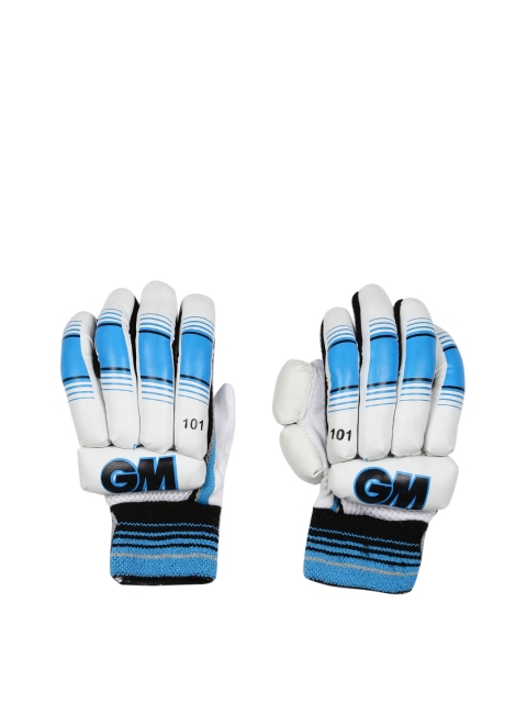 

GM Men White & Blue 101 Batting Gloves