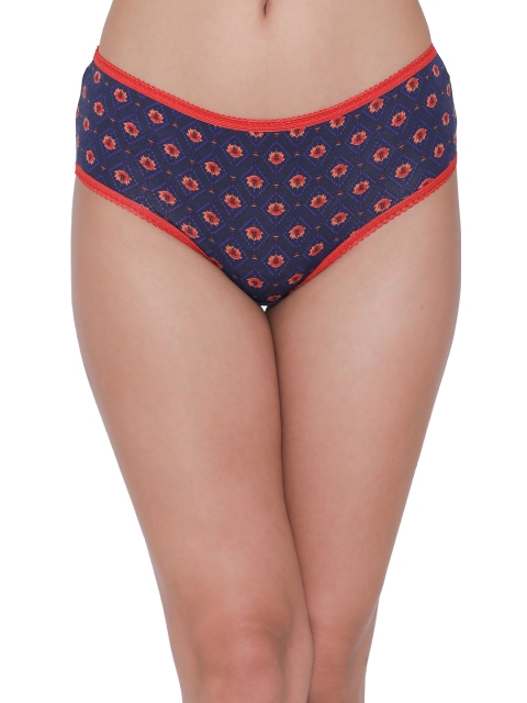 

Clovia Women Navy Blue Printed Briefs PN2640P08