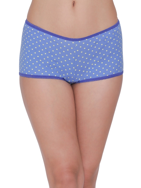 

Clovia Women Blue Printed Boy Shorts PN2644P03XL