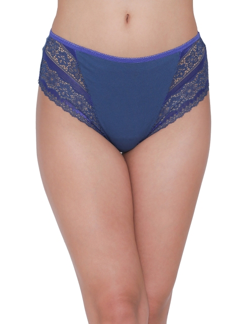 

Clovia Women Blue Cotton Mid Rise Hipster Brief PN2636P08XL