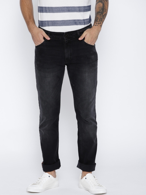 

John Players Men Charcoal Grey Slim Fit Mid-Rise Clean Look Jeans
