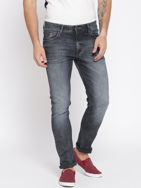 

John Players Men Navy Blue Skinny Fit Mid-Rise Clean Look Stretchable Jeans