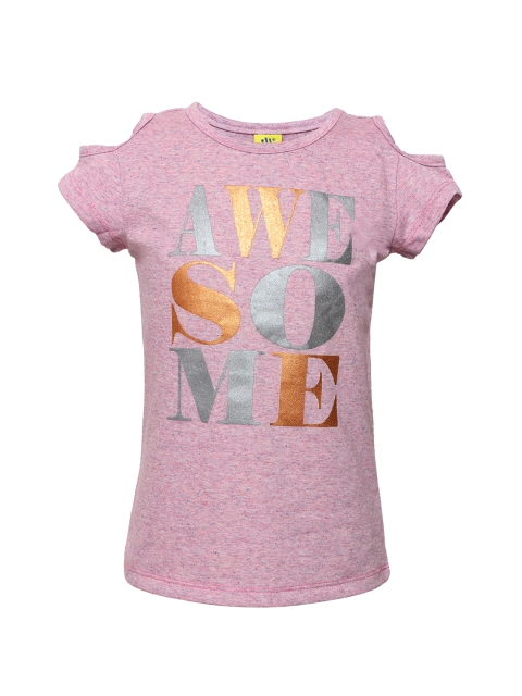 

Punkster Girls Pink Printed Top