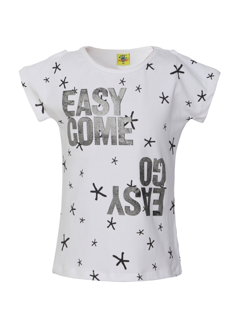 

Punkster Girls White Printed Top