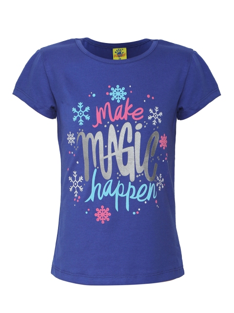 

Punkster Girl Royal Blue Printed Top