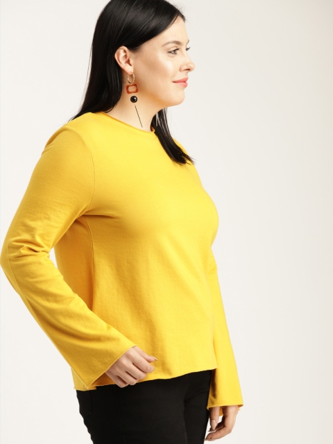 

Sztori Plus Size Women Mustard Solid Sweatshirt