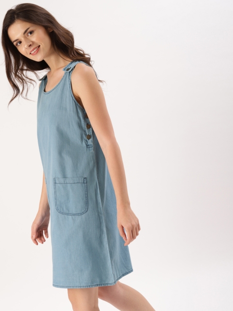 

DressBerry Women Blue Solid A-Line Dress