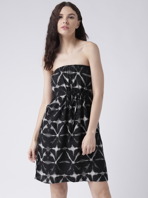 

pinwheel Women Black Printed Fit and Flare Dress