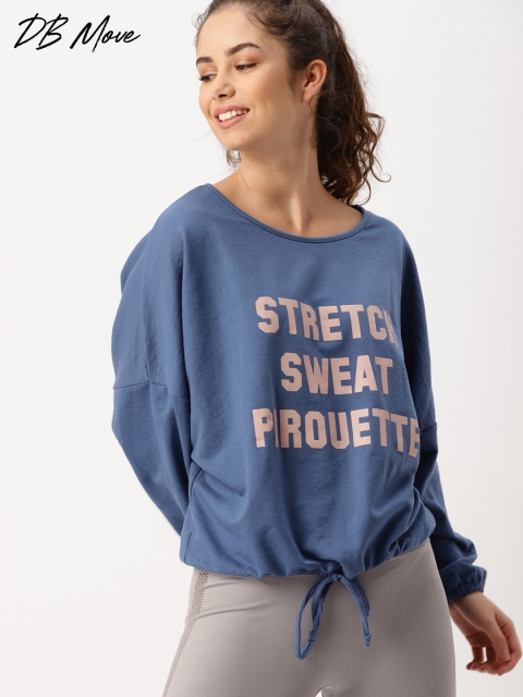 

DressBerry Move Women Blue Printed Sweatshirt
