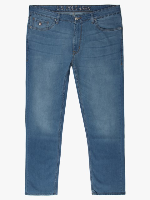 

U.S. Polo Assn. Denim Co. Men Blue Slim Fit High-Rise Highly Distressed Jeans