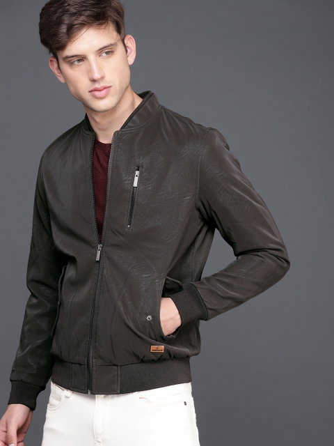 

WROGN Men Brown Solid Bomber