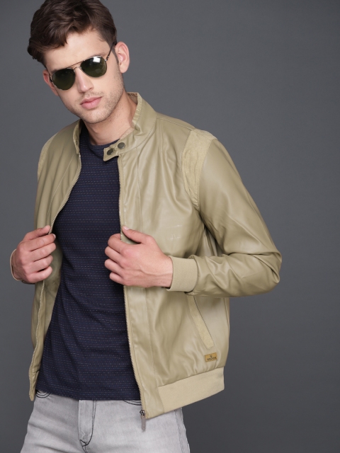 

WROGN Men Beige Solid Tailored Jacket