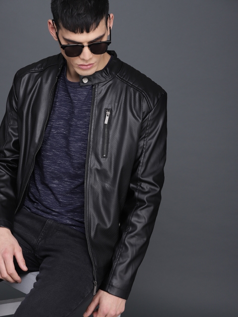 

WROGN Men Black Solid Tailored Jacket