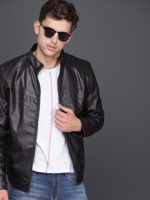 

WROGN Men Black Solid Tailored Jacket