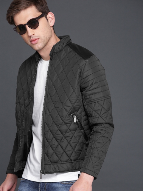 

WROGN Men Black Solid Puffer Jacket