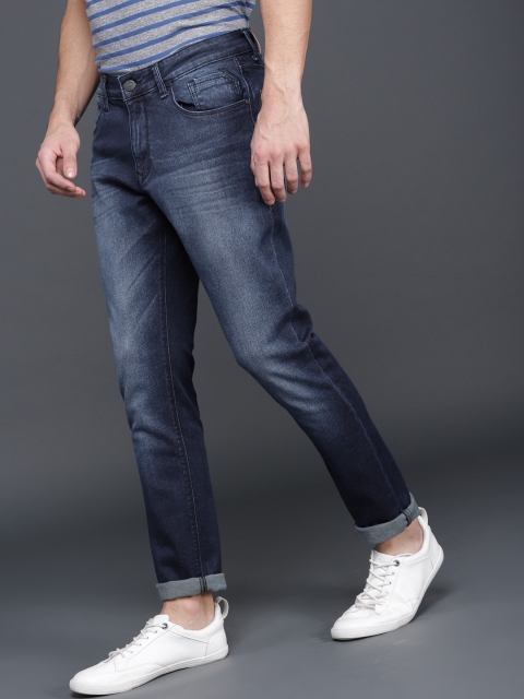 

WROGN Men Blue Slim Fit Mid-Rise Clean Look Stretchable Jeans