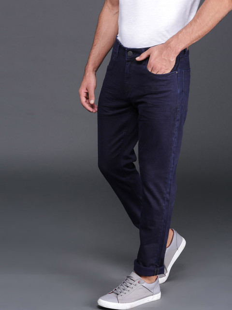 

WROGN Men Blue Slim Fit Mid-Rise Clean Look Stretchable Jeans