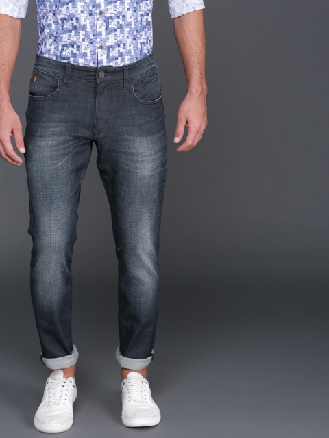 

WROGN Men Blue Slim Fit Mid-Rise Jeans