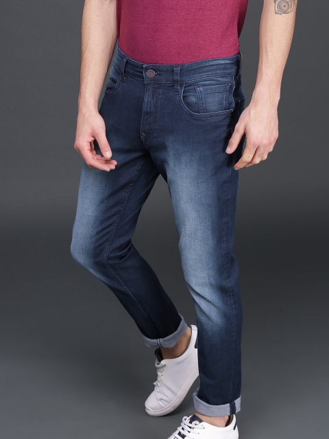

WROGN Men Blue Slim Fit Mid-Rise Clean Look Stretchable Jeans