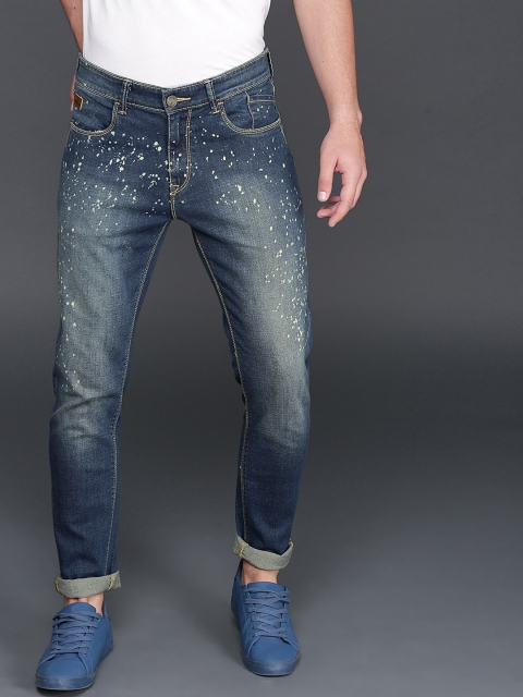

WROGN Men Blue Slim Fit Mid-Rise Clean Look Jeans