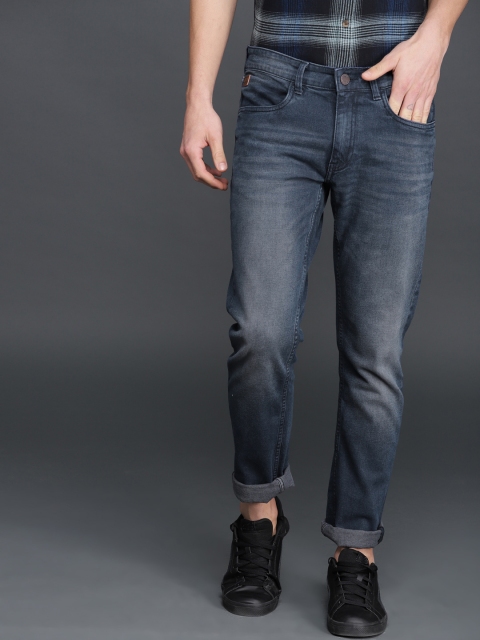 

WROGN Men Blue Skinny Fit Mid-Rise Clean Look Stretchable Jeans