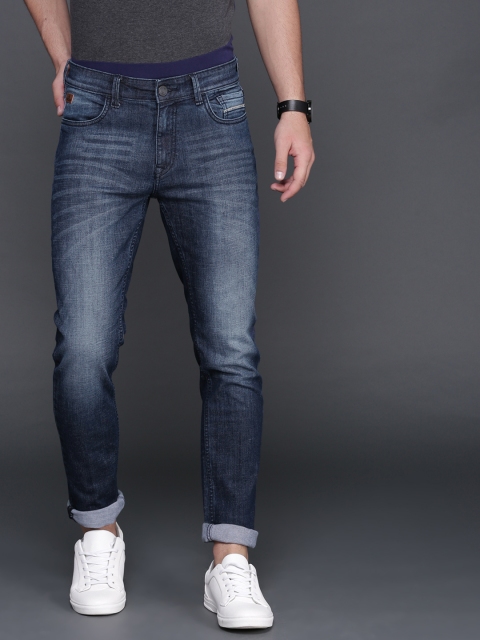 

WROGN Men Blue Slim Fit Mid-Rise Clean Look Stretchable Jeans