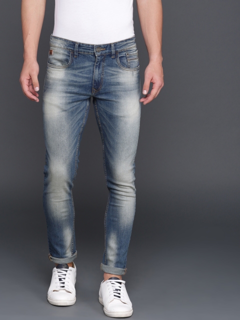 

WROGN Men Blue Slim Fit Mid-Rise Clean Look Stretchable Jeans