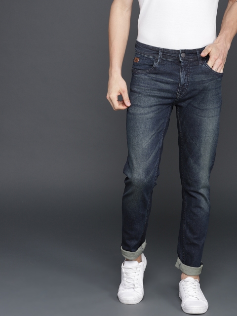 

WROGN Men Blue Slim Fit Mid-Rise Clean Look Stretchable Jeans