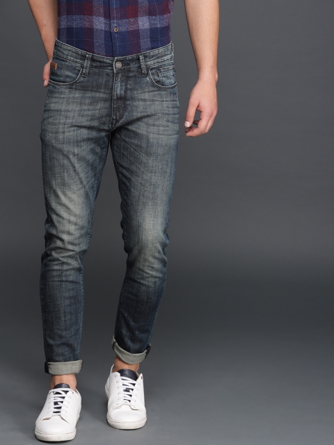 

WROGN Men Blue Slim Fit Mid-Rise Clean Look Stretchable Jeans